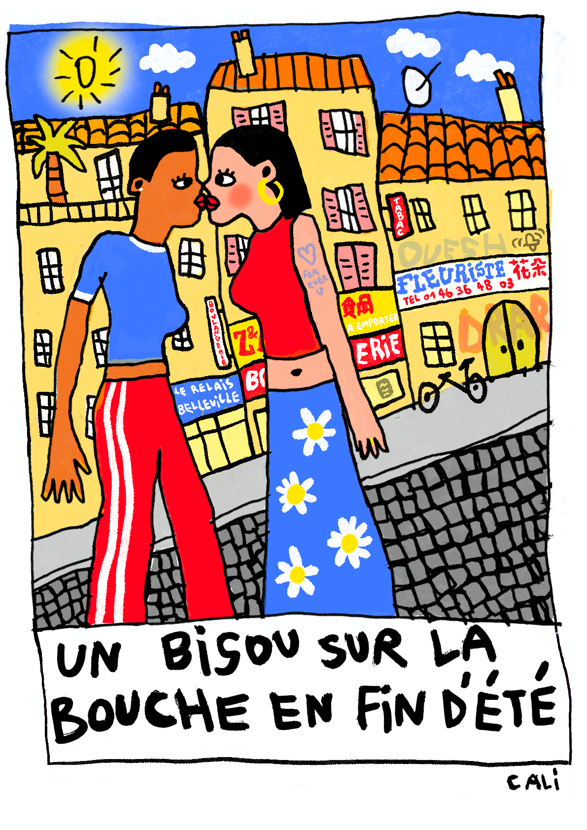 Bisou de fin d'été, œuvre de Calixte Bernard